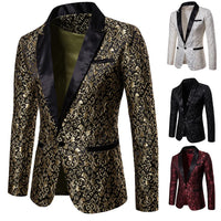 Menβs Floral Party Suit β Stylish Blazer, Wedding Tuxedo & Prom Jacket