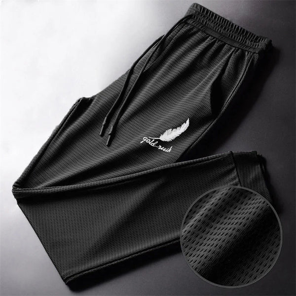 Men’s Fashion Quick-Dry Pants, Lightweight Hiking, Jogging & Running Trousers, Breathable Workout Gym Ankle-Tied Athletic Pants