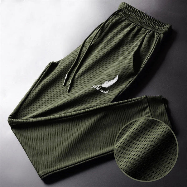 Men’s Fashion Quick-Dry Pants, Lightweight Hiking, Jogging & Running Trousers, Breathable Workout Gym Ankle-Tied Athletic Pants