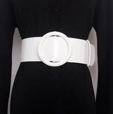 Women’s Clothing Accessories, Big Wide Leather Belt, Top-Quality Strap for Jeans, Feminine Round Buckle Fashion Belts