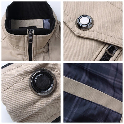 Men’s Bomber Jacket, Casual Slim Fit Windbreaker, Stand Collar, Stylish Spring Autumn Coat