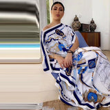 Printed Dresses for Women, Fashion Design Loose Dress, Batwing Maxi Long Femme Vestidos, Summer Autumn Party Elegant Dress