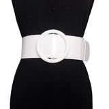 Women’s Clothing Accessories, Big Wide Leather Belt, Top-Quality Strap for Jeans, Feminine Round Buckle Fashion Belts