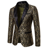 Men's Floral Party Dress Suit, Stylish Dinner Jacket, Bartender Wedding Blazer, Holiday Gifts, Prom Tuxedo, Men's Coat Jacket