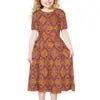 Hot Selling Custom Design Polynesian Kid's Clothing Pleated Casual Party Dress Hawaiian Pacific Island Cute Dress for Girl