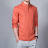 Men’s Clothing – Spring Tops & Tees, Fashion T-Shirts, Stand Collar Long-Sleeved Slim Base Shirts, Homme Collection & Linen T-Shirts