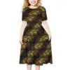 Hot Selling Custom Design Polynesian Kid's Clothing Pleated Casual Party Dress Hawaiian Pacific Island Cute Dress for Girl
