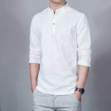 Men’s Clothing – Spring Tops & Tees, Fashion T-Shirts, Stand Collar Long-Sleeved Slim Base Shirts, Homme Collection & Linen T-Shirts