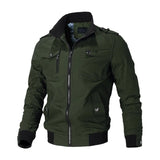 Men’s Bomber Jacket, Fashion Casual Windbreaker Coat, Solid Stand Collar, Slim Fit, Stylish Spring Autumn Outerwear