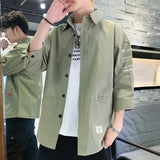 Men’s Shirts, Fashionable Streetwear, Japanese Harajuku & Korean Summer Design, All-Match Teens College Unisex Clothes