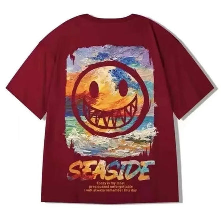 Summer Fashion T-Shirt, Retro American Style, Vibrant, Relaxed, Comfortable Fit