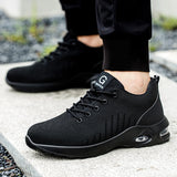 Safety Shoes for Men and Women, Breathable Work Sports Footwear, Steel Toe, Puncture-Resistant Protective Shoes