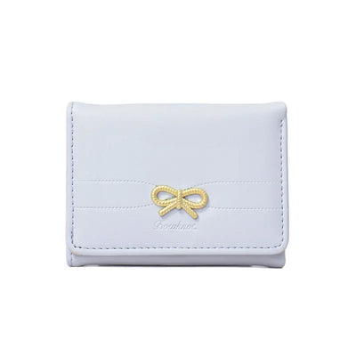 Women’s Wallet, Cute Bow Small Card Holder, Aesthetic Three-Fold Purse