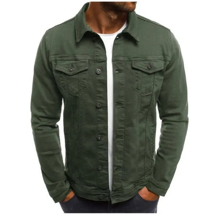 Men’s Hip-Hop Denim Jacket, Streetwear Slim Cotton Jeans Coat, Cowboy Style Brand