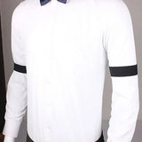 1 Pair Adjustable Elastic Armband, Shirt Sleeve Holder, Fashion Arm Cuffs, Unisex Bands for Party or Wedding Accessories