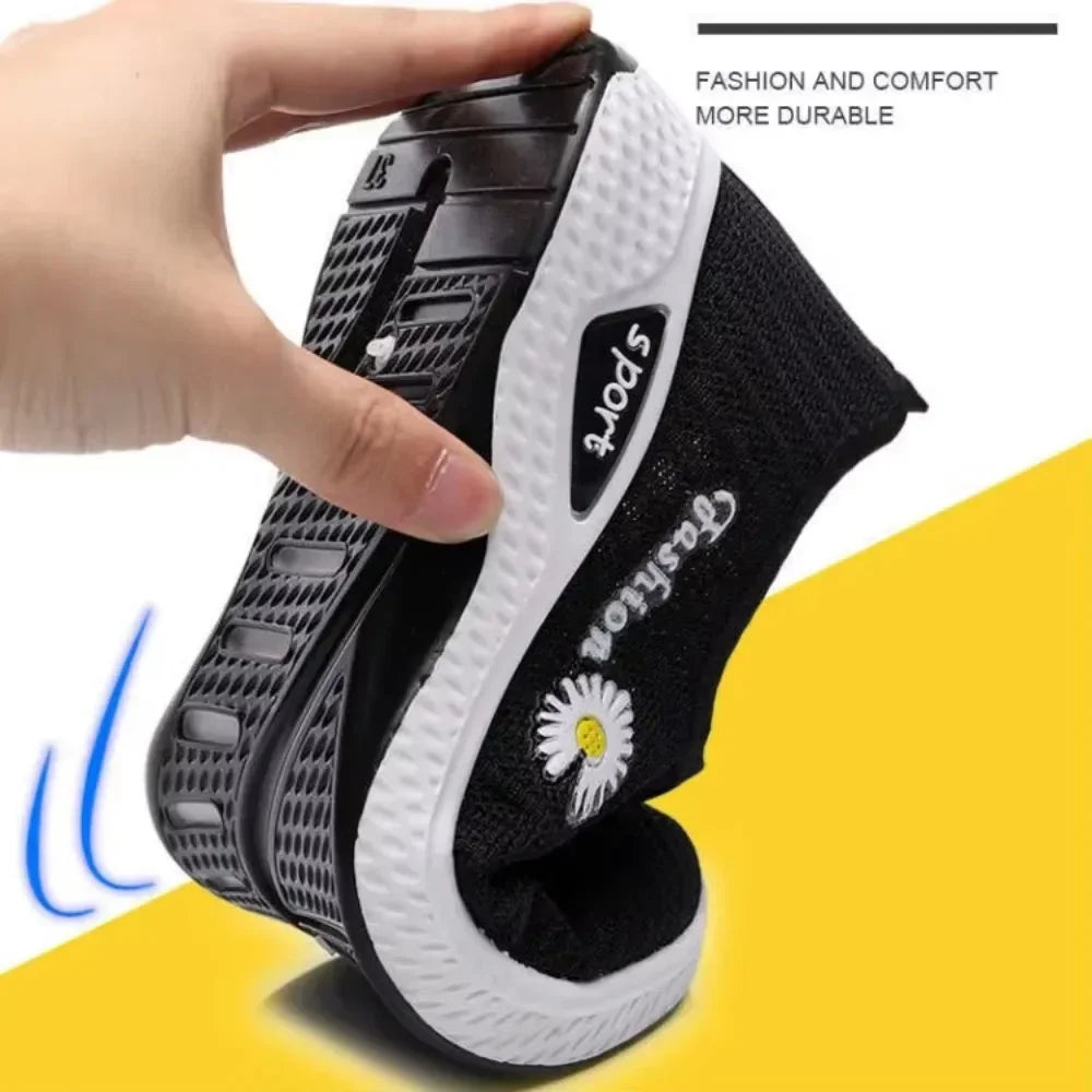 Women’s Fashion Sports Shoes, Thick Breathable Soft-Soled Mesh Sneakers