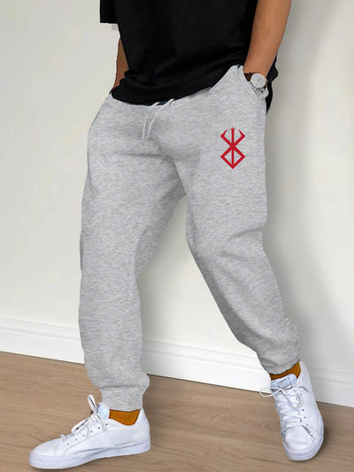 Men’s Casual Drawstring Joggers, Workout Running Gym Pants, Fitness Sports Streetwear Trousers