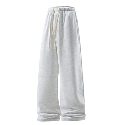 Men’s Wide Leg Sweatpants – Casual Breathable Loose Straight Trousers with Elastic Drawstring Waist