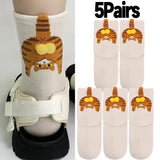 3D Cute Cat Socks Black/White Funny Cat Cotton Socks Breathable Soft Girl Women Novelty Stocking Kawaii Gift Sock Set