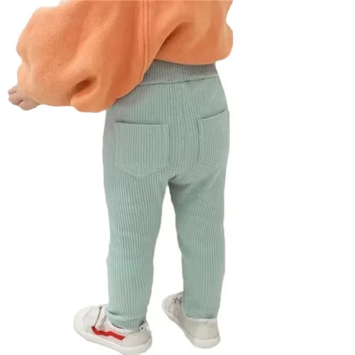 Children's Pants For Girls Boys Solid Big PP Kids Pants Spring Autumn Baby Toddler Long Trousers Casual Kid Trouser 1-6Years Old