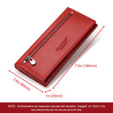 Fashion Wallet for Women Top Layer Leather Ladies Long Cell Phone Handbag Multi-function Cards Holder Portomonee