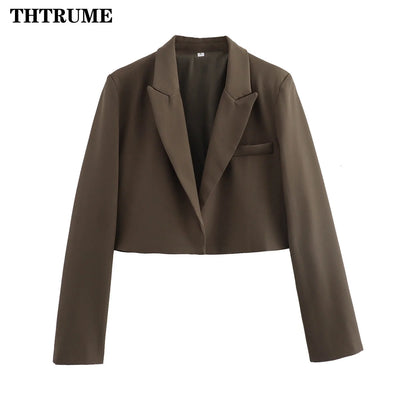 Women’s White Jacket, Basic Long Sleeve, Casual Open Front Coat, Autumn-Winter Office Outerwear