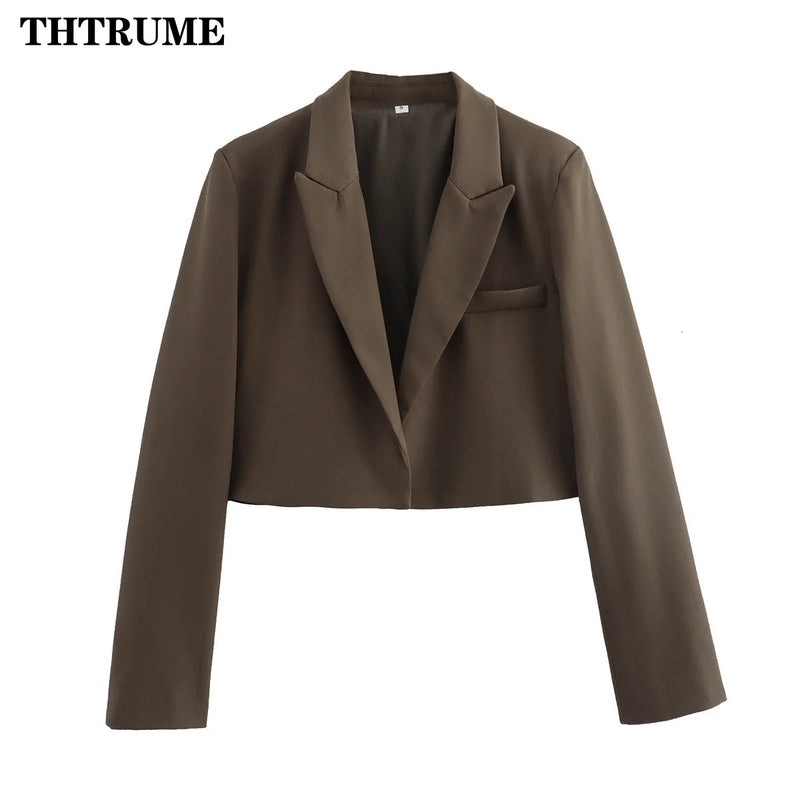 Women’s White Basic Jacket, Elegant Solid Long Sleeve Top, Autumn Winter Open Front Coat, Casual Short Office Outerwear