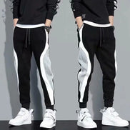 Men’s Sports Patchwork Pants – Loose-Fit Running, Training, and Casual Fashion Trousers