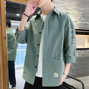 Men’s Streetwear Shirt, Harajuku & Korean Summer Style, Teens College Unisex Fashion