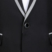 Men’s Floral Wedding Suit – Jacket & Pants, Party Banquet Stage Performance Blazer Set