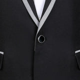 (Jacket + Pants) Men’s Fashion Wedding Banquet Party Flower Suit, Singer Pianist Stage Performance Splicing Dress Blazer and Trouser