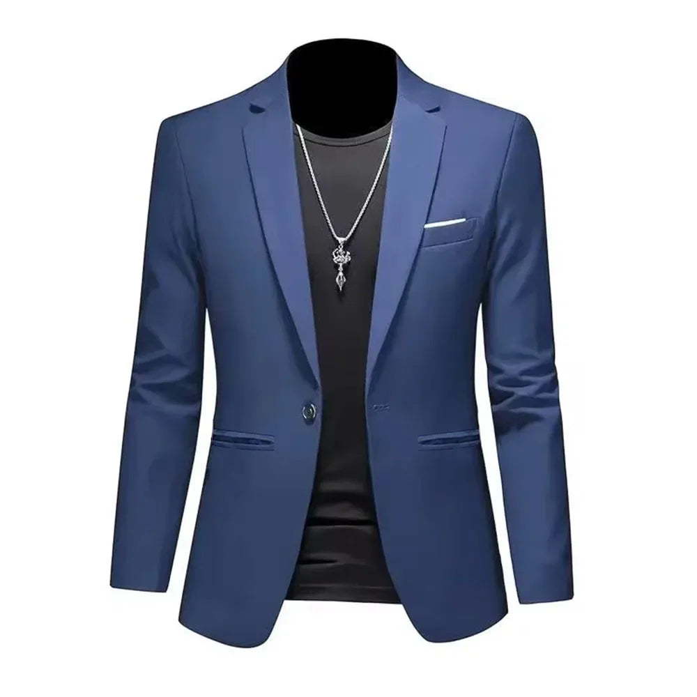 Men’s Trendy Leisure Boutique Suit Jacket, Autumn Casual Business Blazer
