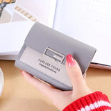 Fashion Short Women Wallets PU Leather Women Luxury Wallet Hasp Small Wallet Trend Brand Coin Purse Ladies Card Bag Mini Clutch