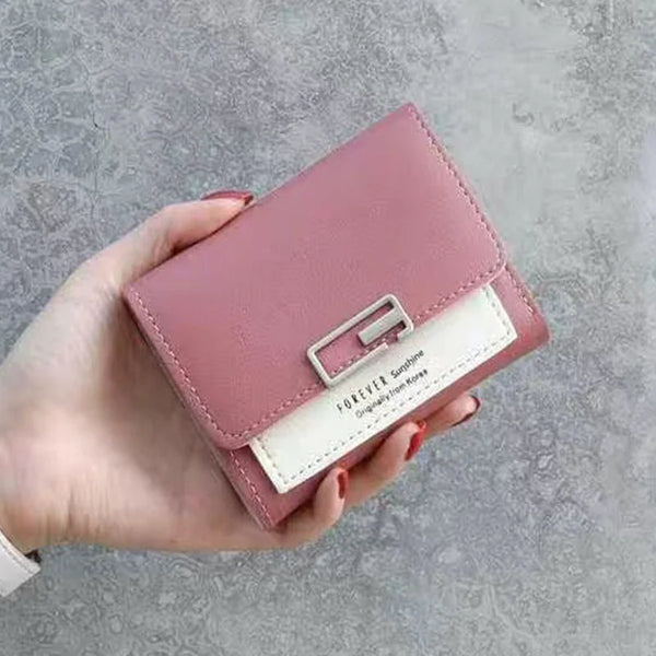 Fashion Short Women Wallets PU Leather Women Luxury Wallet Hasp Small Wallet Trend Brand Coin Purse Ladies Card Bag Mini Clutch