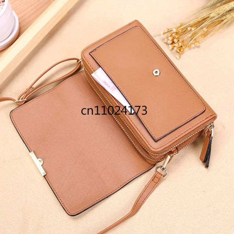 Women’s Korean Wallet Handbag, Multi-Card Large Capacity Casual Shoulder Bag