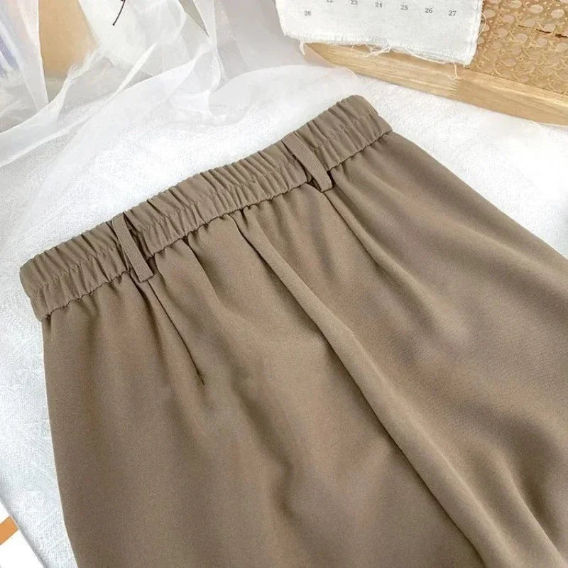 Kids’ Wide Leg Pants – Summer Chiffon Cropped Trousers for Girls, Ages 2–10