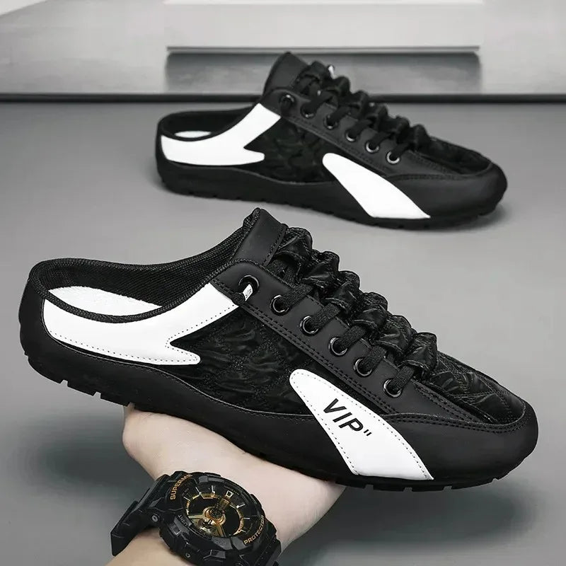 Men’s Summer Slippers, Trendy Flat-Bottom Casual Shoes, Soft Sole Support Footwear