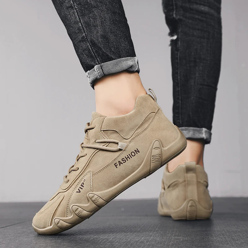 Men’s Sneakers, Autumn Flat-Bottom Workwear Shoes, Wear-Resistant Anti-Slip Hiking Footwear, Lightweight Versatile Casual Trendy Shoes