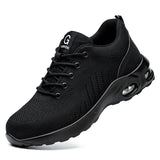 Safety Shoes for Men and Women, Breathable Work Sports Footwear, Steel Toe, Puncture-Resistant Protective Shoes