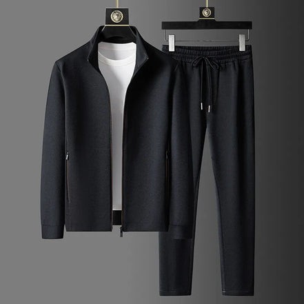 Men’s Jacket & Trousers Set, Casual Spring Outfit, Stylish Two-Piece, Sizes M–5XL