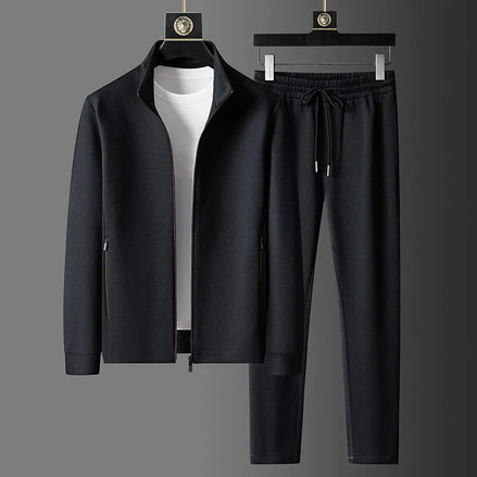 Men’s Jacket & Trousers Set, Casual Spring Outfit, Stylish Two-Piece, Sizes M–5XL
