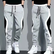 Men’s Sports Patchwork Pants – Loose-Fit Running, Training, and Casual Fashion Trousers