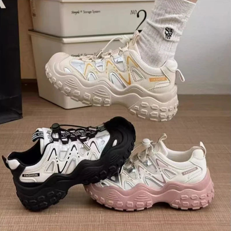 Women’s Sneakers, Fashionable Lightweight Sports Footwear for Daily Wear.