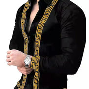 Men’s Autumn Clothing, European and American Streetwear, Casual Fashion Printed Tops