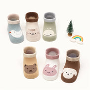 Kids Floor Socks For Girls Boys Spring Autumn Cotton Cartoon Toddler Anti-slip Socks For Children Casual Baby Child Home Sock