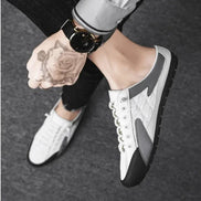 Men’s Summer Slippers, Trendy Flat-Bottom Casual Shoes, Soft Sole Support Footwear