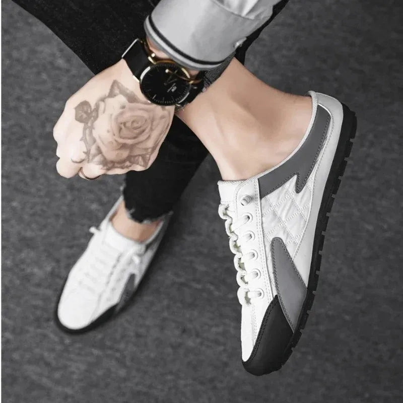 Men’s Summer Slippers, Trendy Flat-Bottom Casual Shoes, Soft Sole Support Footwear