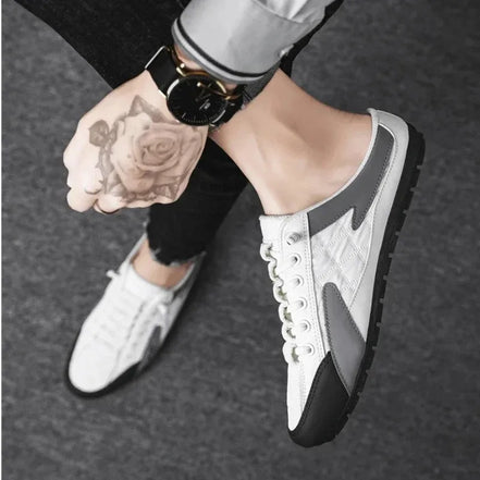 Men’s Summer Slippers, Trendy Flat-Bottom Casual Shoes, Soft Sole Support Footwear