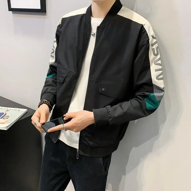Men’s Trendy Coat, Spring Autumn Aesthetic High-Quality Vintage Jacket, Casual Fashion Outerwear, Stylish Comfortable Clothing