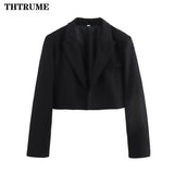 Women’s White Basic Jacket, Elegant Solid Long Sleeve Top, Autumn Winter Open Front Coat, Casual Short Office Outerwear